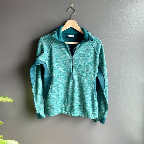 Columbia Half Zip Green Performance Jacket - Picture 2 of 8